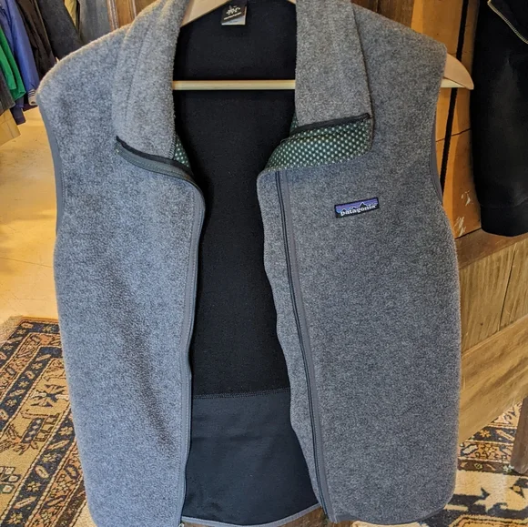 Vintage 2000 Patagonia Vest Full Zip Fleece Cycling Grey - Picture 13 of 15